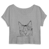 crop-top chat dessin couleur gris