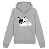 sweat chat doigt couleur gris