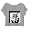 crop-top chat humour couleur gris