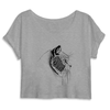 crop-top tête de chat couleur gris