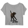 crop-top chat je hais les gens couleur gris
