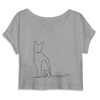 crop-top motif chat discret couleur gris