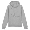 sweat motif chat discret couleur gris
