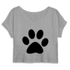 crop-top patte de chat couleur gris