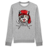 pull chat pirate couleur gris
