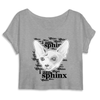 crop-top chat sphynx couleur gris