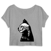 crop-top chat tête de mort couleur gris