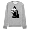 pull chat tête de mort couleur gris