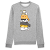 pull chat totem couleur gris