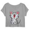 crop-top petit chat couleur gris
