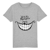 t-shirt chat du cheshire enfant couleur gris