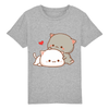 t-shirt chat kawaii enfant couleur gris