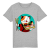 t-shirt chat sushi enfant couleur gris