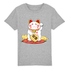 t-shirt maneki neko enfant couleur gris