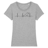 t-shirt battement de cœur chat couleur gris