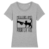 t-shirt chat meilleurs amis couleur gris
