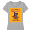 T-Shirt Chat Joyeux Halloween coloris gris