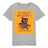 T-Shirt Chat Joyeux Halloween Enfant coloris gris
