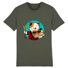tee-shirt chat sushi couleur kaki