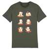 tee-shirt chat japonais maneki neko couleur kaki