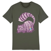 tee-shirt chat cheshire couleur kaki