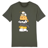 tee-shirt chat totem couleur kaki