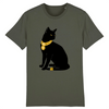 tee-shirt chat bastet couleur kaki