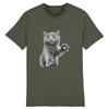 tee-shirt chat chaton couleur kaki