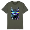tee-shirt chat lifestyle couleur kaki