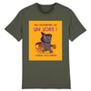 tee-shirt chat joyeux halloween coloris kaki