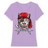 t-shirt chat pirate couleur lavande