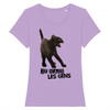 t-shirt chat je hais les gens couleur lavande