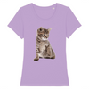 t-shirt chaton mignon couleur lavande