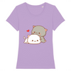 tee-shirt chat kawaii couleur lavande