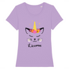 t-shirt chat licorne couleur lavande