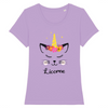 t-shirt chat licorne couleur lavande
