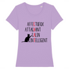 t-shirt chat qualités couleur lavande