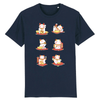tee-shirt chat japonais maneki neko couleur marine