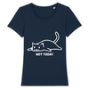 t-shirt chat not today couleur marine