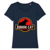 t-shirt chat jurassic park couleur marine