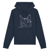 sweat chat dessin couleur marine