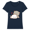 tee-shirt chat kawaii couleur marine