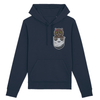 sweat chat poche couleur marine