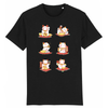 tee-shirt chat japonais maneki neko couleur noir