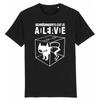 tee-shirt chat de schrödinger couleur noir
