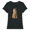 t-shirt chat roux couleur noir
