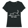t-shirt chat not today couleur noir