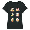 t-shirt chat japonais maneki neko couleur noir