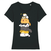 t-shirt chat totem couleur noir