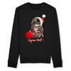 pull chat de noël couleur noir